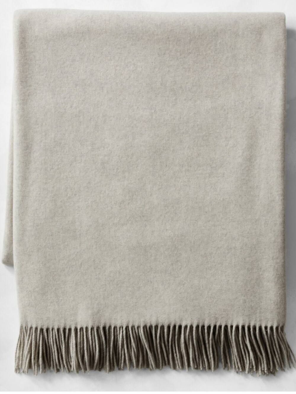 NEW!!! European Solid Cashmere Throw, Light Grey, Size: 72" x 80", Retail $589
